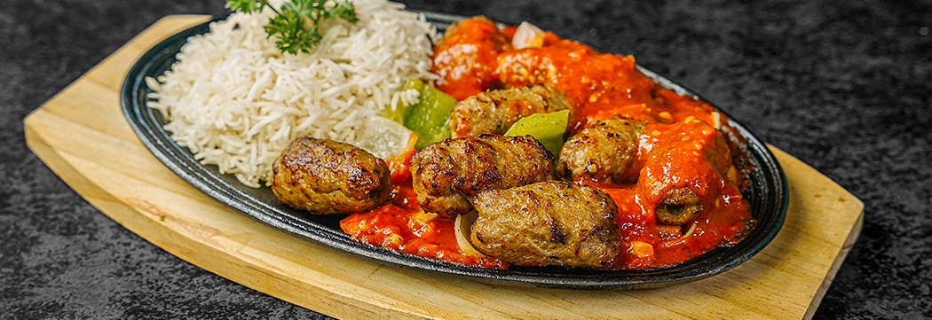 Kabab Sizzler with Mexican Sauce