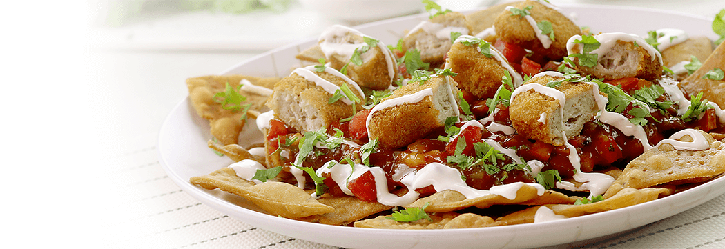Loaded Nachos with Nuggets