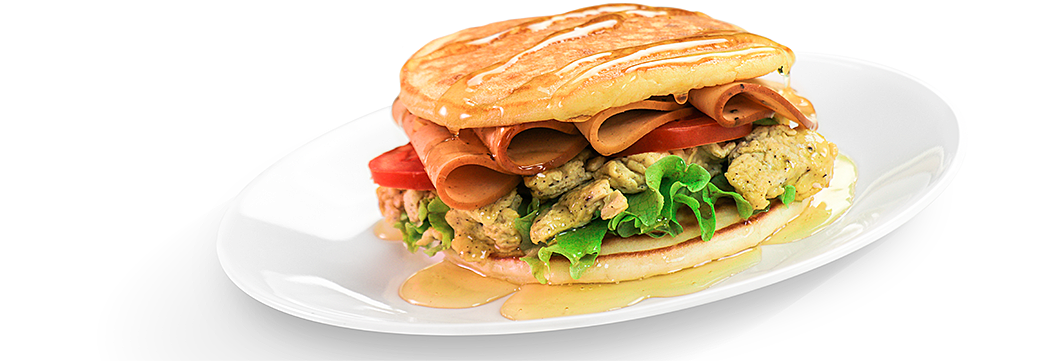 Mortadella Pancake Sandwich