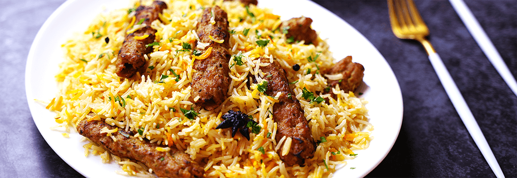Seekh Kabab Pulao (Turkish Style)